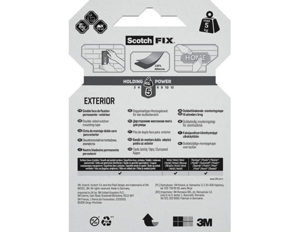 Ruban adhésif double face extérieur - 19 mm x 1,5 m- Scotch - Brico Dépôt
