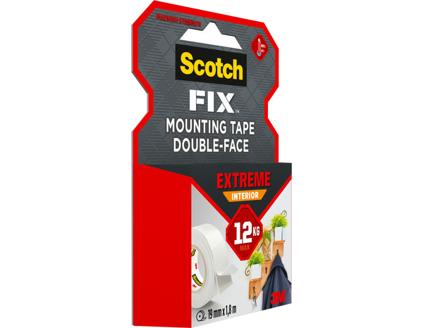 Ruban adhésif double face "Extrême" intérieur - 19 mm x 1,8 m- Scotch - Brico Dépôt