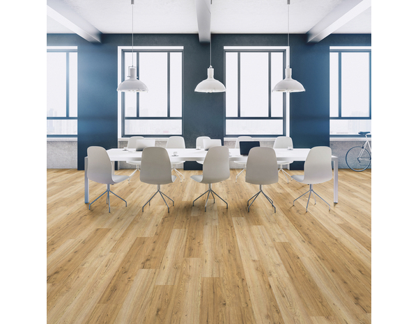 Sol stratifié "HICKORY OREGON" marron AC4 - L. 138,3cm x l. 19,3cm, Ep. 7 mm. - Brico Dépôt