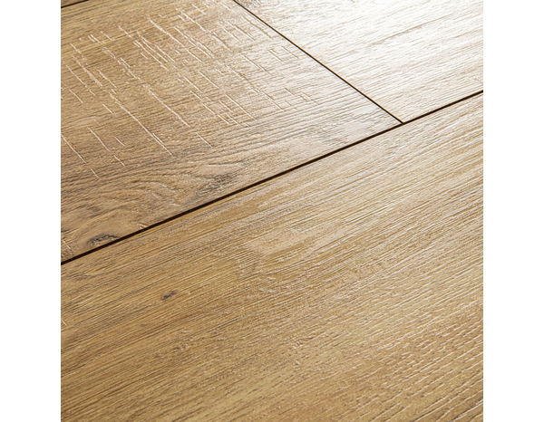 Sol stratifié "HICKORY OREGON" marron AC4 - L. 138,3cm x l. 19,3cm, Ep. 7 mm. - Brico Dépôt