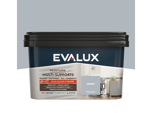 Peinture multi-supports Métal 2 L Argent - Evalux - Brico Dépôt