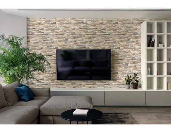 Plaquette de parement "Alpes beige" - Brico Dépôt