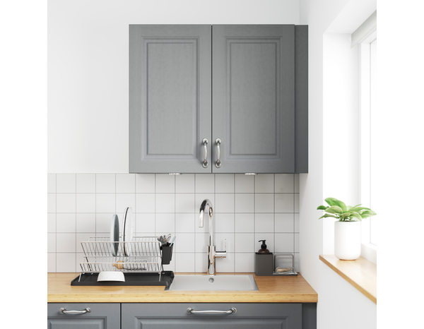 Peinture meuble de cuisine et salle de bains 0,75 L Mat Gris Acier - Evalux - Brico Dépôt