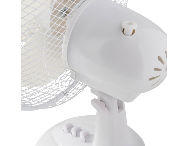Ventilateur de table blanc 30W - l. 28 x H. 38 cm - Brico Dépôt