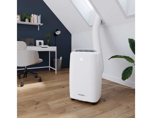 Climatiseur mobile "Kuban" blanc, 9000 BTU - H. 71,5 x l. 44 x P. 33,5 cm - Brico Dépôt
