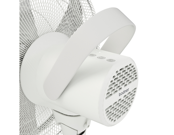 Ventilateur sur pied blanc 45W - l. 41,5cm x P. 36,5 cm - Brico Dépôt