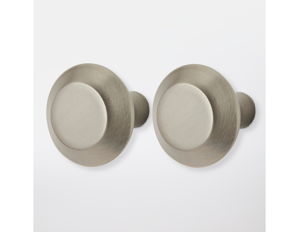2 boutons de cuisine ronds 3cm nickel brossé - Cooke and Lewis - Brico Dépôt