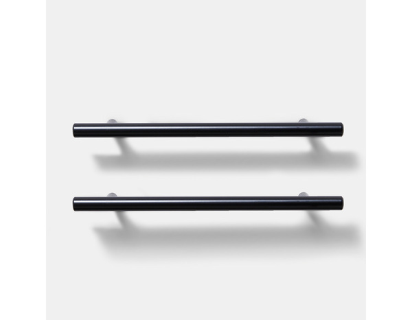 2 poignées de cuisine droites 22cm noir mat - Cooke and Lewis - Brico Dépôt