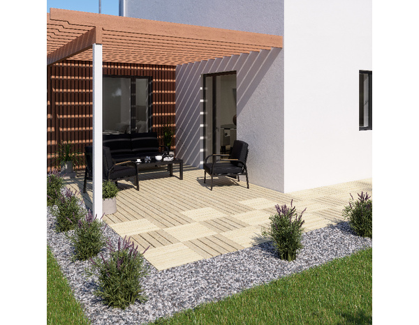 Dalle en bois 100 x 100 cm "Durance" - Marque BLOOMA - Brico Dépôt