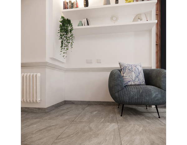 Plinthe carrelage "BISCARROSSE" gris l.9 x L. 60,8 cm - Brico Dépôt