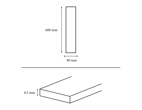 Plinthe carrelage "BISCARROSSE" gris l.9 x L. 60,8 cm - Brico Dépôt