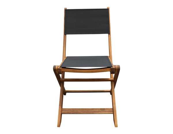 Chaise acacia/textilène "FASIA" - L. 55 x l. 60 x H. 90 cm - Marque BLOOMA - Brico Dépôt