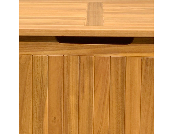 Coffre acacia avec bâche intérieure "CALYANTA" -  L. 120 x P. 60 x H. 48 cm. - Marque BLOOMA - Brico Dépôt