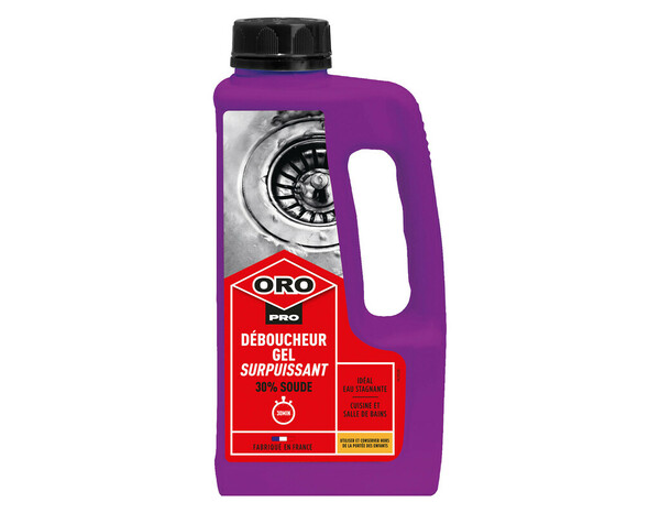 Déboucheur gel soude surpuissant 1L - ORO PRO - Brico Dépôt