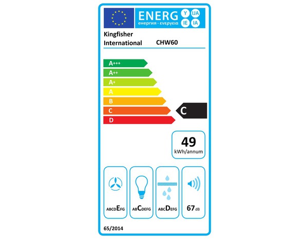 Hotte cheminée pour cuisine - Blanc - 60 cm - Brico Dépôt
