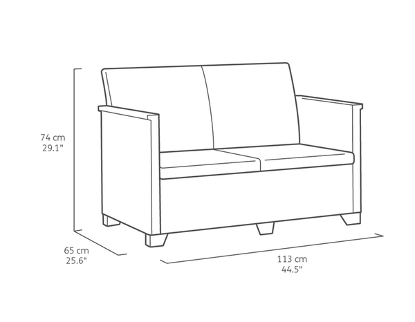 Salon 4 places "Elodie" - Allibert - Brico Dépôt