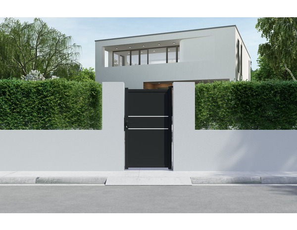 Portillon "Vidago" noir -1 m x H.1,75 m - Brico Dépôt