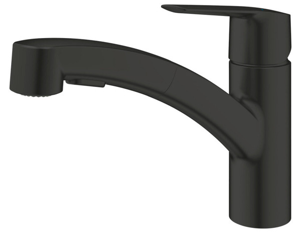 Mitigeur douchette "Start" noir mat - H. 18,5cm - Grohe - Brico Dépôt