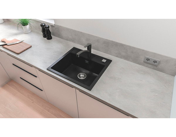 Mitigeur douchette "Start" noir mat - H. 18,5cm - Grohe - Brico Dépôt