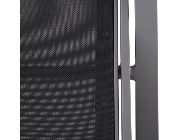 Lot de 2 bains de soleil "Kerica" gris et noir - Dim. L. 189 x l. 63 x H. 42 cm - Marque BLOOMA - Brico Dépôt