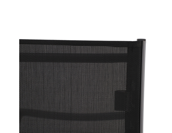 Lot de 2 bains de soleil "Kerica" gris et noir - Dim. L. 189 x l. 63 x H. 42 cm - Marque BLOOMA - Brico Dépôt