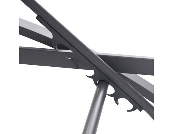 Lot de 2 bains de soleil "Kerica" gris et noir - Dim. L. 189 x l. 63 x H. 42 cm - Marque BLOOMA - Brico Dépôt