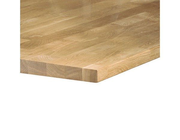 Plan de travail en chêne massif - L.180 x P.62 cm. Ép.2,6 cm - Brico Dépôt