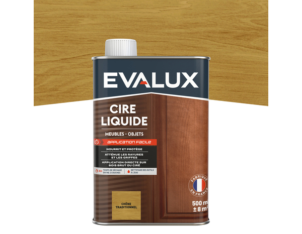 Cire liquide chêne clair 0,5L - Evalux - Brico Dépôt