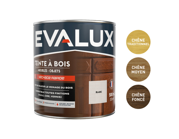 Teinte bois blanc 0,5 L - Evalux - Brico Dépôt