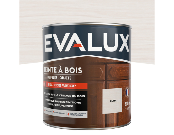 Teinte bois blanc 0,5 L - Evalux - Brico Dépôt