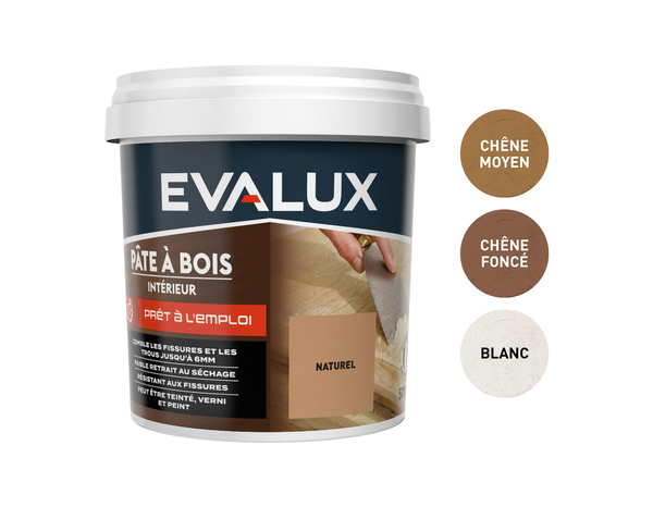 Pâte à bois 500g à usage intérieur - Prêt à l'emploi - Evalux - Brico Dépôt