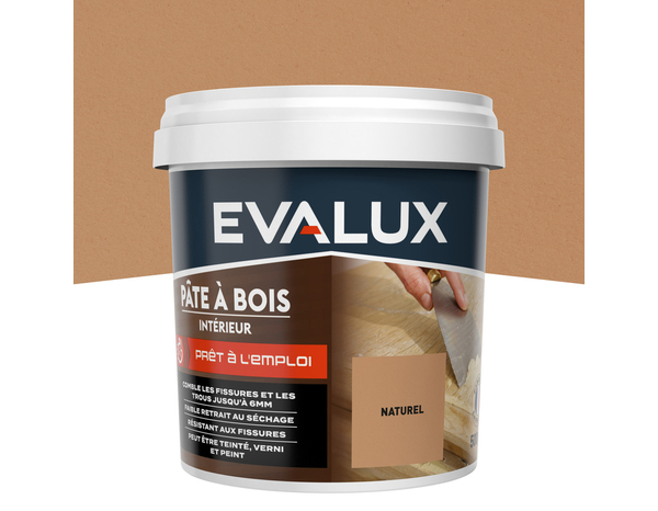 Pâte à bois 500g à usage intérieur - Prêt à l'emploi - Evalux - Brico Dépôt