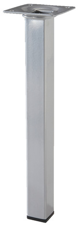 Pied carré en acier gris alu 25x25 mm H. 250 mm - Handix - Brico Dépôt