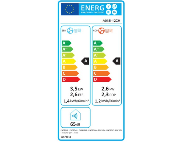 Climatiseur mobile réversible "Kuban" blanc, 12000 BTU - H. 71,5 x l. 44 x P. 33,5 cm - Brico Dépôt