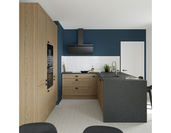 Façade colonne 60cm "Coline" chêne clair - L. 59.7 x H. 128.7cm - Cooke and Lewis - Brico Dépôt