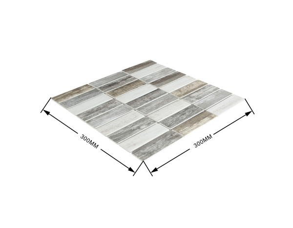 Mosaique "XAV" gris - l.30  x L.30 cm - Cooke and Lewis - Brico Dépôt