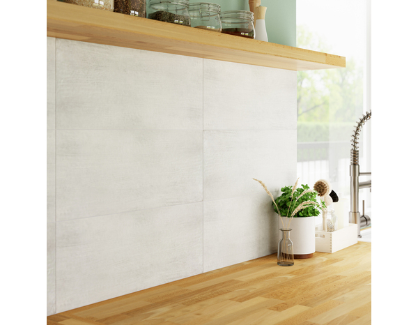 Carrelage "ABBY" blanc - l.20 x L.50 cm - Cooke and Lewis - Brico Dépôt