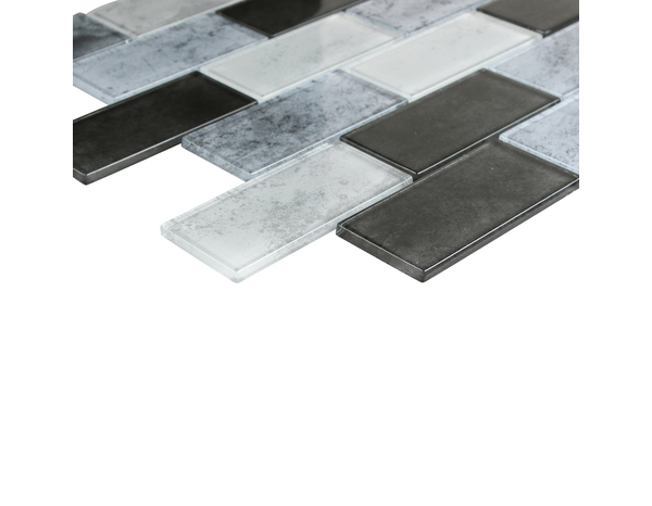 Mosaique "OBELIA" noir, blanc et gris - l.30 x L.30 cm. - Cooke and Lewis - Brico Dépôt