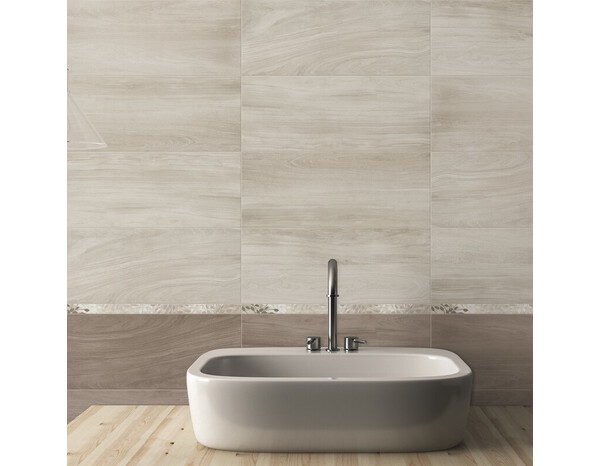 Carrelage mural "CLIF" blanc - l.20 x L.50 cm. - Cooke and Lewis - Brico Dépôt