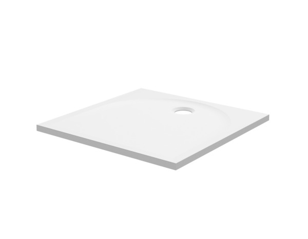 Receveur de douche extra-plat résine carré 80x80cm blanc  "CALICIA" - Cooke and Lewis - Brico Dépôt