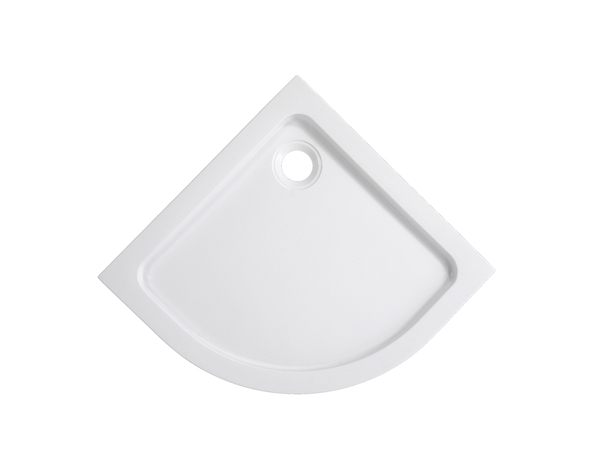 Receveur de douche acrylique 1/4 cercle 80x80cm blanc "DOMMEL" - Brico Dépôt