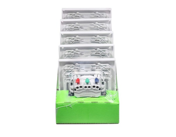 Lot de 5 prises 2P+T affleurante blanc "ODACE" - Brico Dépôt