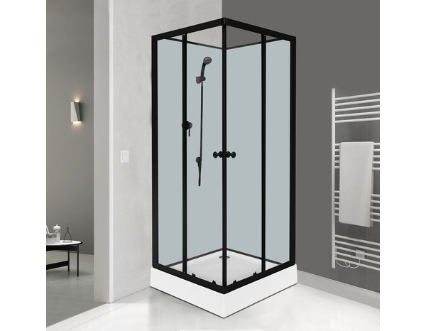 Cabine de douche "Square" noire 80 x 80 cm - Brico Dépôt