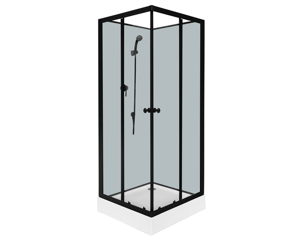 Cabine de douche "Square" noire 80 x 80 cm - Brico Dépôt