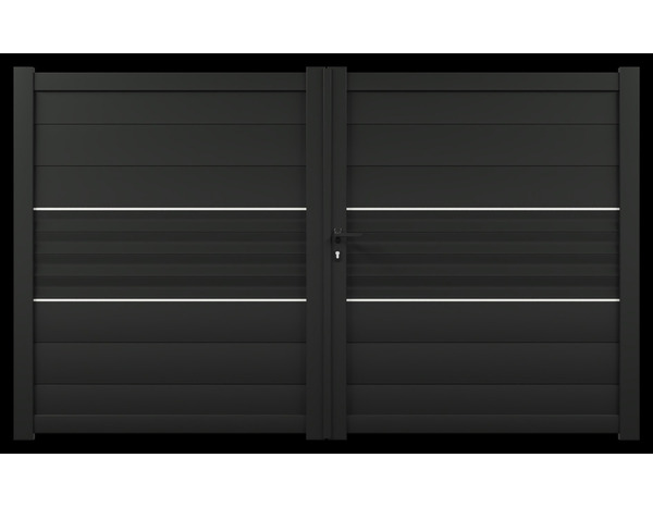 Portail battant "Horta" 3,50 m x H. 1,85 m - Brico Dépôt