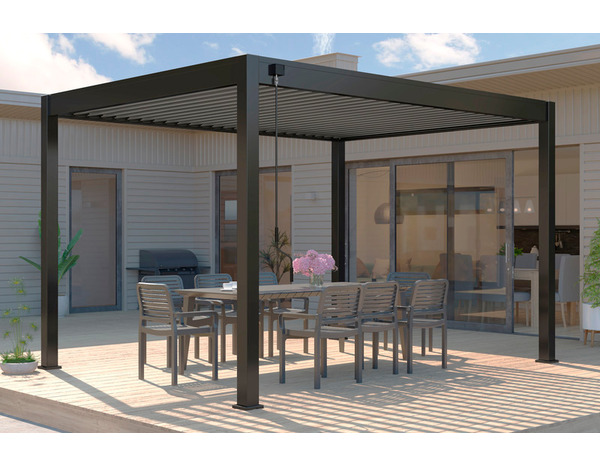 Pergola en aluminium lames orientables 3 X 3M - Brico Dépôt