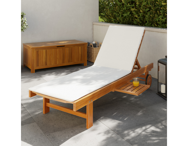 Bain de soleil acacia "CALYANTA" - L. 200 x P. 71x H. 89 cm - Marque BLOOMA - Brico Dépôt