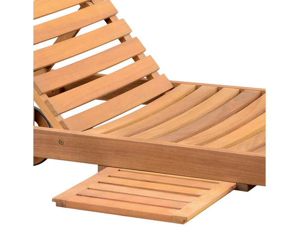 Bain de soleil acacia "CALYANTA" - L. 200 x P. 71x H. 89 cm - Marque BLOOMA - Brico Dépôt