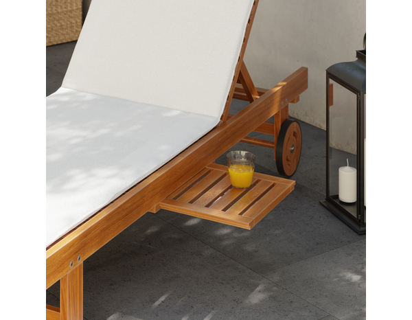 Bain de soleil acacia "CALYANTA" - L. 200 x P. 71x H. 89 cm - Marque BLOOMA - Brico Dépôt