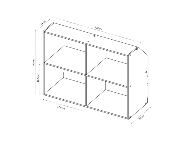Kit dressing blanc sous pentes "Dom"- H. 67/90 x L. 120 x P. 48 cm - Cooke and Lewis - Brico Dépôt